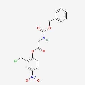 molecular formula C17H15ClN2O6 B1210264 2-Chloromethyl-4-nitrophenyl(N-carbobenzoxy)glycinate CAS No. 52201-24-8