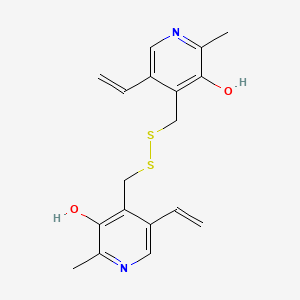molecular formula C18H20N2O2S2 B1210265 4,4'-(Dithiobis(methylene))bis(5-ethenyl-2-methyl-3-pyridinol) CAS No. 55273-63-7