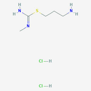 molecular formula C5H15Cl2N3S B1210267 Aminopropylmethylisothiourea dihydrochloride CAS No. 76693-49-7