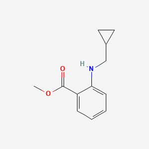 molecular formula C12H15NO2 B12102687 Methyl 2-[(cyclopropylmethyl)amino]benzoate 