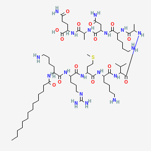 molecular formula C63H118N18O14S B12102725 Myr-pep2m 