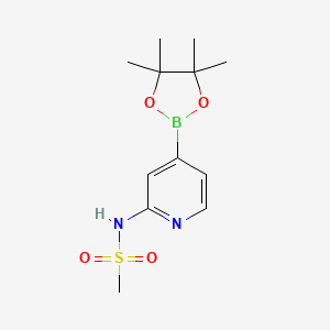 molecular formula C12H19BN2O4S B12102788 N-(4-(4,4,5,5-Tetramethyl-1,3,2-dioxaborolan-2-YL)pyridin-2-YL)methanesulfonamide 