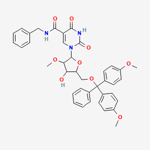 molecular formula C39H39N3O9 B12102802 5-Benzylaminocarbonyl-5'-O-DMT-2'-O-methyluridine 