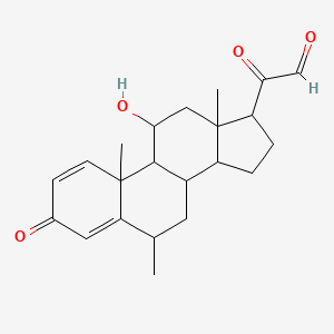 molecular formula C22H28O4 B12102809 11ss-Hydroxy-6a-methylpregna-1,4-dien-3,20,21-trione 