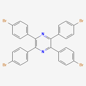 molecular formula C28H16Br4N2 B12102817 2,3,5,6-Tetrakis(4-bromophenyl)pyrazine 