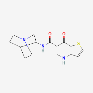 molecular formula C15H17N3O2S B12102873 N-(1-azabicyclo[2.2.2]octan-3-yl)-7-oxo-4H-thieno[3,2-b]pyridine-6-carboxamide 