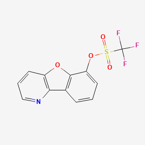 molecular formula C12H6F3NO4S B12102897 Benzofuro[3,2-b]pyridin-6-yl trifluoromethanesulfonate 