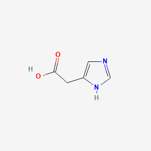 molecular formula C5H6N2O2 B1210293 1H-Imidazole-5-acetic acid CAS No. 645-65-8