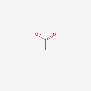 molecular formula CH3COO(−)<br>C2H3O2(−)<br>C2H3O2- B1210297 Acetate CAS No. 71-50-1