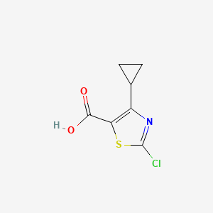 molecular formula C7H6ClNO2S B12103013 2-Chloro-4-cyclopropyl-1,3-thiazole-5-carboxylic acid 