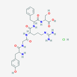 molecular formula C29H41ClN8O8 B12103019 H-DL-Tyr-Gly-DL-Arg-DL-Phe-DL-Ser-OH.HCl 