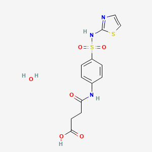 molecular formula C13H15N3O6S2 B1210303 Succinylsulfathiazole monohydrate CAS No. 6101-17-3