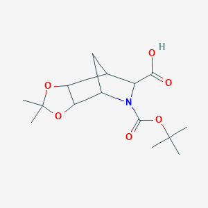 molecular formula C15H23NO6 B12103050 Rel-(3ar,4s,6s,7s,7as)-5-(tert-butoxycarbonyl)-2,2-dimethylhexahydro-4,7-methano[1,3]dioxolo[4,5-c]p 