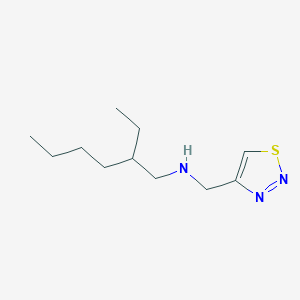 molecular formula C11H21N3S B12103114 (2-Ethylhexyl)(1,2,3-thiadiazol-4-ylmethyl)amine 