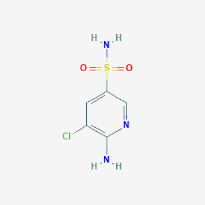 molecular formula C5H6ClN3O2S B12103196 6-Amino-5-chloropyridine-3-sulfonamide 