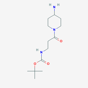 molecular formula C13H25N3O3 B12103213 tert-butyl N-[3-(4-aminopiperidin-1-yl)-3-oxopropyl]carbamate CAS No. 1305711-15-2