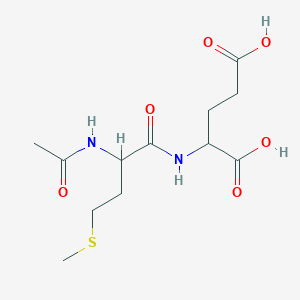 molecular formula C12H20N2O6S B12103214 2-[(2-Acetamido-4-methylsulfanylbutanoyl)amino]pentanedioic acid 