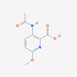 molecular formula C9H10N2O4 B12103245 3-(Acetylamino)-6-methoxypyridine-2-carboxylic acid 