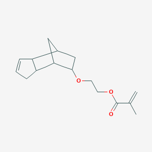 molecular formula C16H22O3 B12103285 2-Propenoic acid, 2-methyl-, 2-[(3A,4,5,6,7,7A-hexahydro-4,7-methano-1H-inden-6-YL)oxy]ethyl ester 