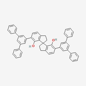molecular formula C53H40O2 B12103292 5,5'-bis(3,5-diphenylphenyl)-3,3'-spirobi[1,2-dihydroindene]-4,4'-diol 