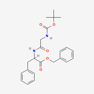 molecular formula C23H28N2O5 B12103300 Benzyl 2-[[2-[(2-methylpropan-2-yl)oxycarbonylamino]acetyl]amino]-3-phenylpropanoate 