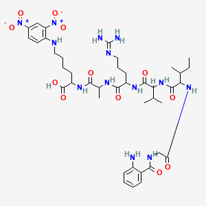 molecular formula C41H61N13O12 B12103346 H-2Abz-Gly-DL-xiIle-DL-Val-DL-Arg-DL-Ala-DL-Lys(Dnp)(Dnp)-OH 