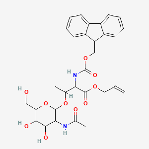 molecular formula C30H36N2O10 B12103454 prop-2-enyl 3-[3-acetamido-4,5-dihydroxy-6-(hydroxymethyl)oxan-2-yl]oxy-2-(9H-fluoren-9-ylmethoxycarbonylamino)butanoate 