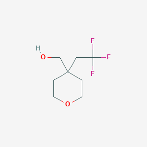 molecular formula C8H13F3O2 B12103455 [4-(2,2,2-Trifluoroethyl)tetrahydropyran-4-yl]methanol 