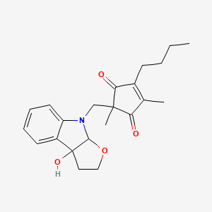 molecular formula C22H27NO4 B12103458 Madindoline A 