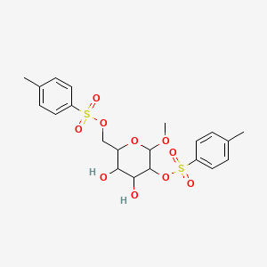 molecular formula C21H26O10S2 B12103506 Methyl 2,6-di-O-p-toluenesulfonyl-D-glucopyranoside 