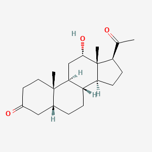 molecular formula C21H32O3 B1210351 12α-羟基-5β-孕烷-3,20-二酮 CAS No. 67069-27-6
