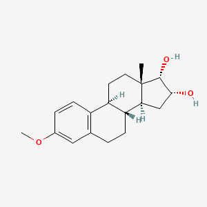 molecular formula C19H26O3 B1210352 3-Methoxy-13-methyl-6,7,8,9,11,12,14,15,16,17-decahydrocyclopenta[a]phenanthrene-16,17-diol CAS No. 7004-98-0