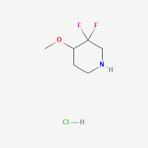 molecular formula C6H12ClF2NO B12103549 3,3-Difluoro-4-methoxypiperidine hydrochloride 