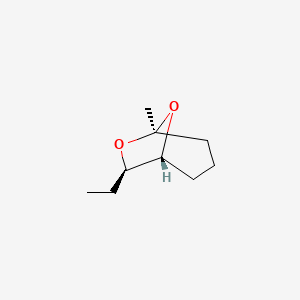 molecular formula C9H16O2 B1210355 (1R,5S,7R)-7-ethyl-5-methyl-6,8-dioxabicyclo[3.2.1]octane CAS No. 20290-99-7