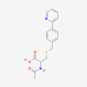 molecular formula C17H18N2O3S B12103563 2-Acetamido-3-[(4-pyridin-2-ylphenyl)methylsulfanyl]propanoic acid 