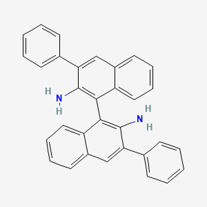 molecular formula C32H24N2 B12103628 (S)-3,3'-Diphenyl-[1,1'-binaphthalene]-2,2'-diamine 