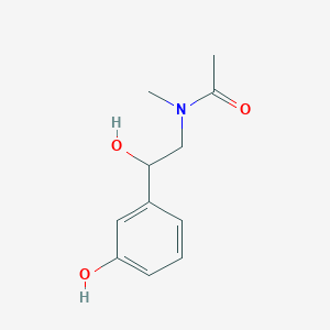 molecular formula C11H15NO3 B12103703 N-[2-hydroxy-2-(3-hydroxyphenyl)ethyl]-N-methylacetamide 