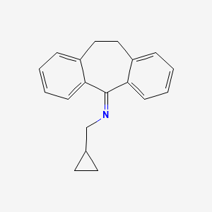molecular formula C19H19N B1210373 N-Cyclopropylmethyl-10,11-dihydro-5H-dibenzo-(a,d)-cyclohepten-5-imine CAS No. 59864-46-9