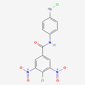 molecular formula C13H7Cl2HgN3O5 B1210374 N-(4-Chloromercuriphenyl)-4-chloro-3,5-dinitrobenzamide CAS No. 63347-22-8