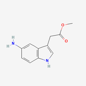 molecular formula C11H12N2O2 B12103783 methyl 2-(5-amino-1H-indol-3-yl)acetate 