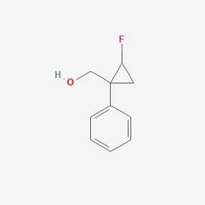 molecular formula C10H11FO B12103789 Cyclopropanemethanol, 2-fluoro-1-phenyl-, (1R,2R)-rel- 