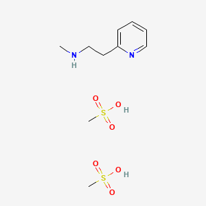 molecular formula C10H20N2O6S2 B1210380 Betahistine Mesilate CAS No. 54856-23-4
