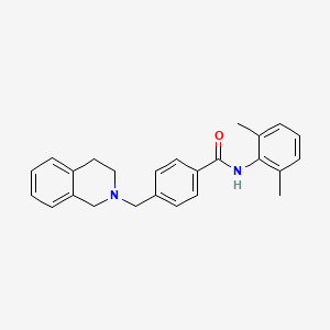 molecular formula C25H26N2O B1210382 4-(3,4-dihydro-1H-isoquinolin-2-ylmethyl)-N-(2,6-dimethylphenyl)benzamide 