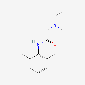B1210389 Ethylmethylglycinexylidide CAS No. 74634-66-5