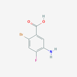 molecular formula C7H5BrFNO2 B12103903 5-Amino-2-bromo-4-fluorobenzoic acid 