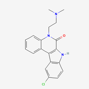 molecular formula C19H18ClN3O B1210393 10-Chloro-5-(2-dimethylaminoethyl)-7H-indolo(2,3-c)quinoline-6(5H)-one CAS No. 52865-60-8