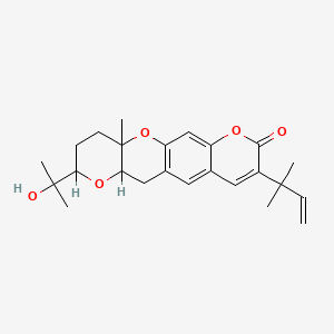 molecular formula C24H30O5 B1210396 Clausmarin A CAS No. 67604-65-3