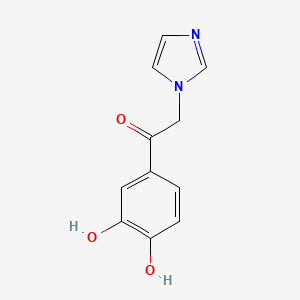 molecular formula C11H10N2O3 B1210397 1-(3,4-二羟基苯基)-2-(1-咪唑基)乙酮 