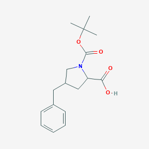 molecular formula C17H23NO4 B121040 (2S,4R)-4-benzyl-1-(tert-butoxycarbonyl)pyrrolidine-2-carboxylic acid CAS No. 153074-95-4