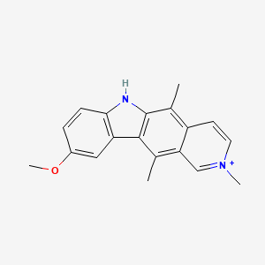 molecular formula C19H19N2O+ B1210407 9-Methoxy-N(2)-methylellipticinium CAS No. 70173-20-5
